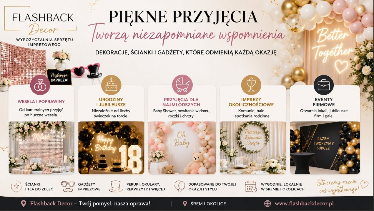 dekoracje śrem flashback